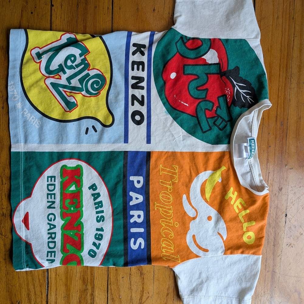 Kenzo Kids Label Artworks T-Shirt Short Sleeve Paris Size 10a/138 Shirt